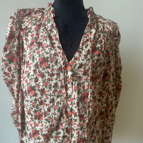 Free People Tops - Floral Free People Button Up Blouse